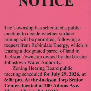 Robindale Meeting Notice
